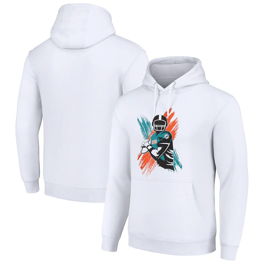Men miami dolphins  white 2024 NFL hoodie->miami dolphins->NFL Jersey